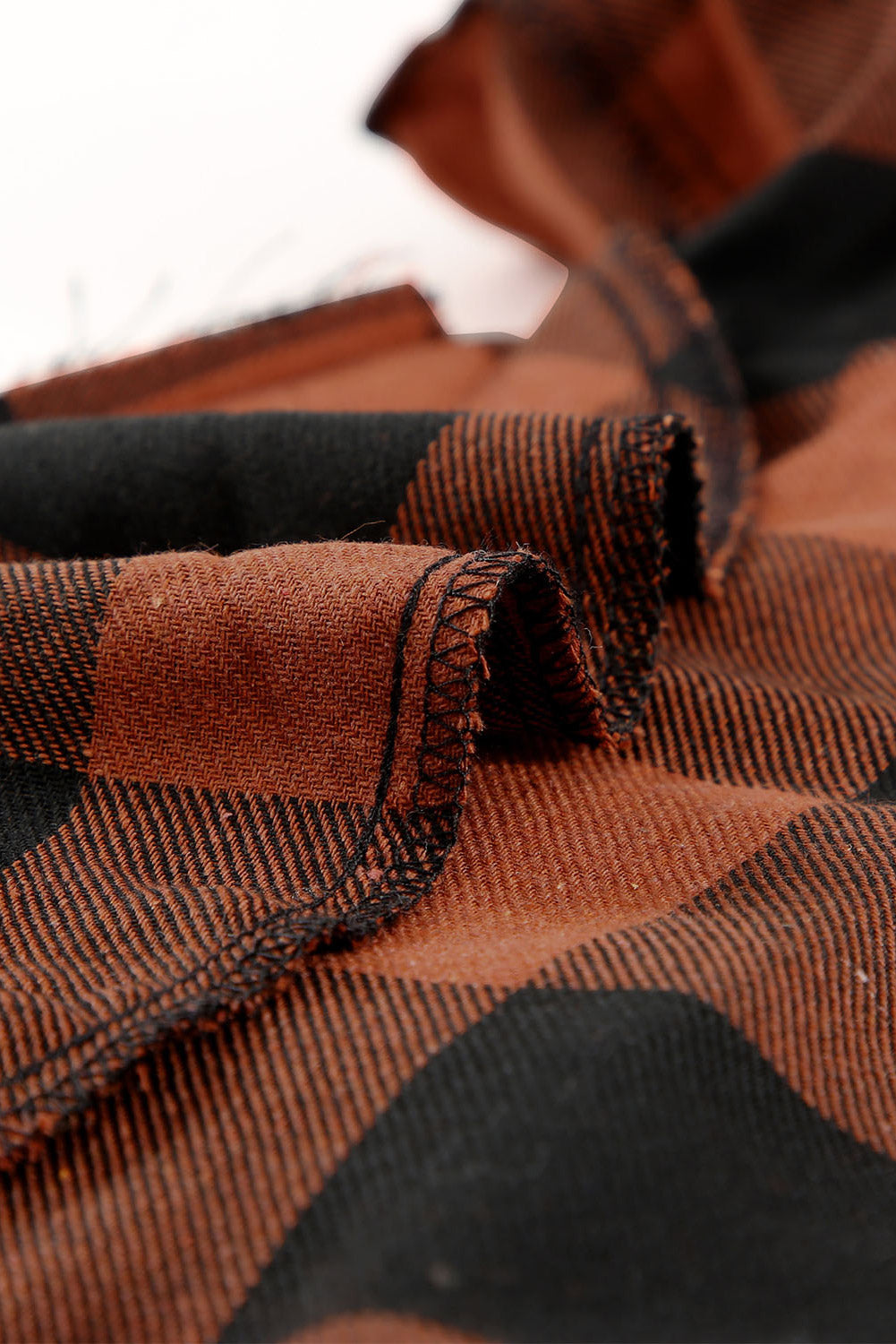 Brown Turn-down Collar Plaid Shirt Coat - Premium Outerwear from Momma Done Gone Crafty- Just $54.60! Shop now at Momma Done Gone Crafty