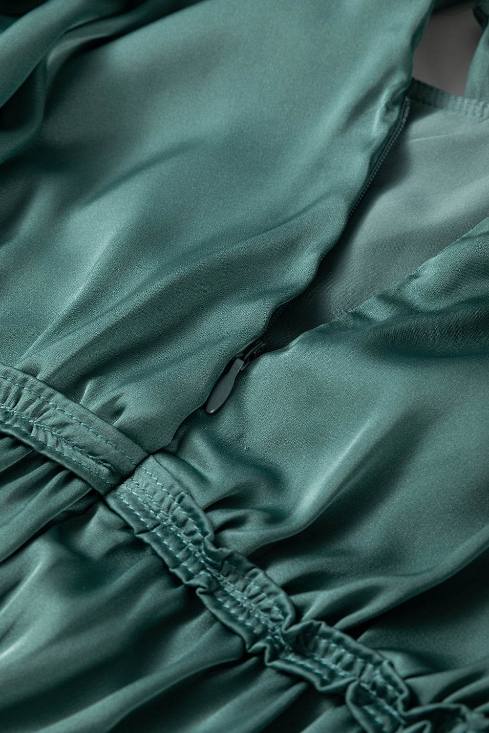 Mist Green Tiered Ruffled Puff Sleeve Loose Fit Mini Dress - Premium Dresses/Mini Dresses from Ashes 2 Wildflowers Boutique, LLC- Just $69.99! Shop now at Ashes 2 Wildflowers Boutique, LLC