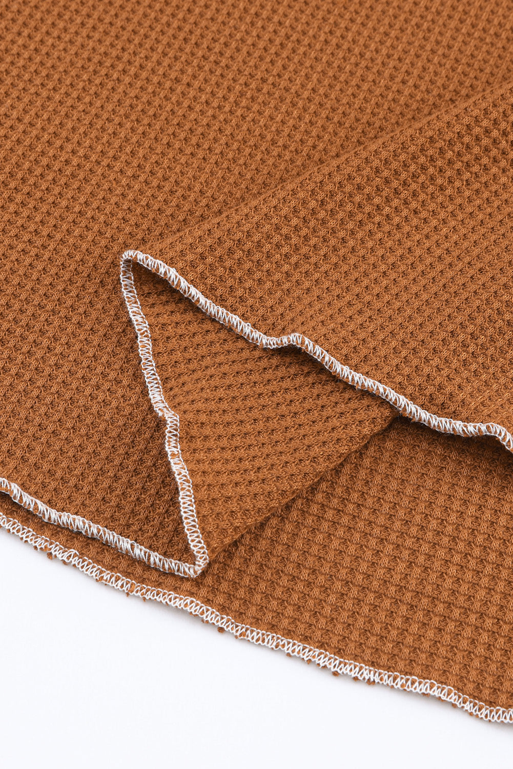 Brown Textured Round Neck Long Sleeve Top - Premium Tops from Momma Done Gone Crafty- Just $23! Shop now at Momma Done Gone Crafty