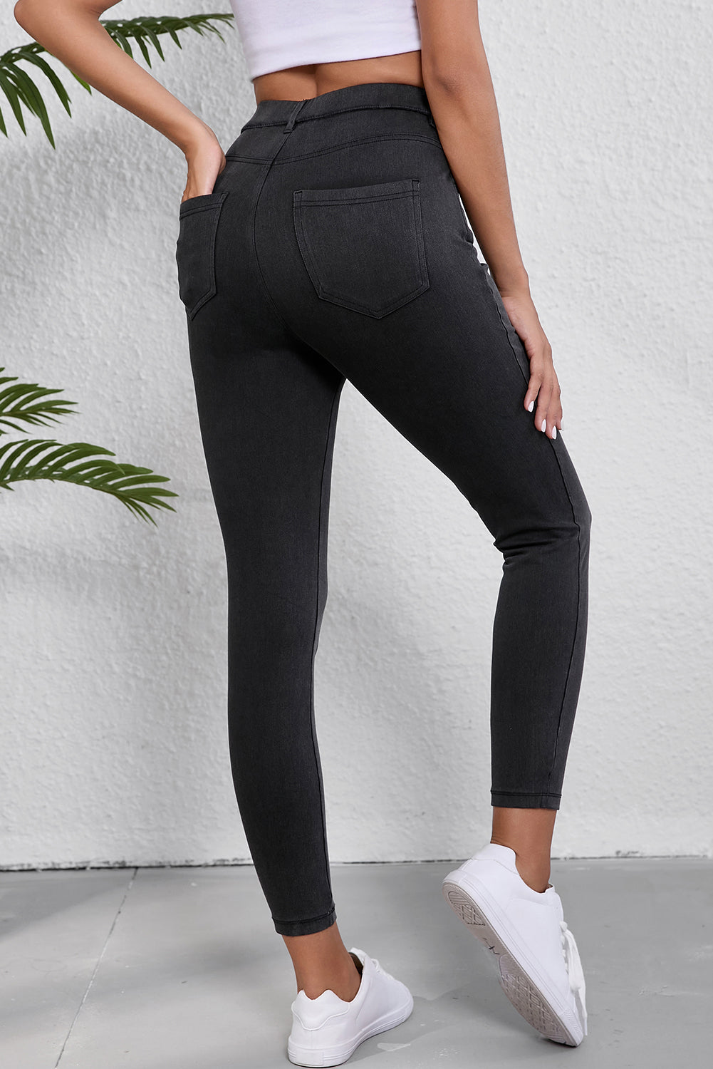 Black Skinny Fit Ankle High Waist Jeans - Premium Bottoms/Jeans from Momma Done Gone Crafty- Just $35.10! Shop now at Momma Done Gone Crafty