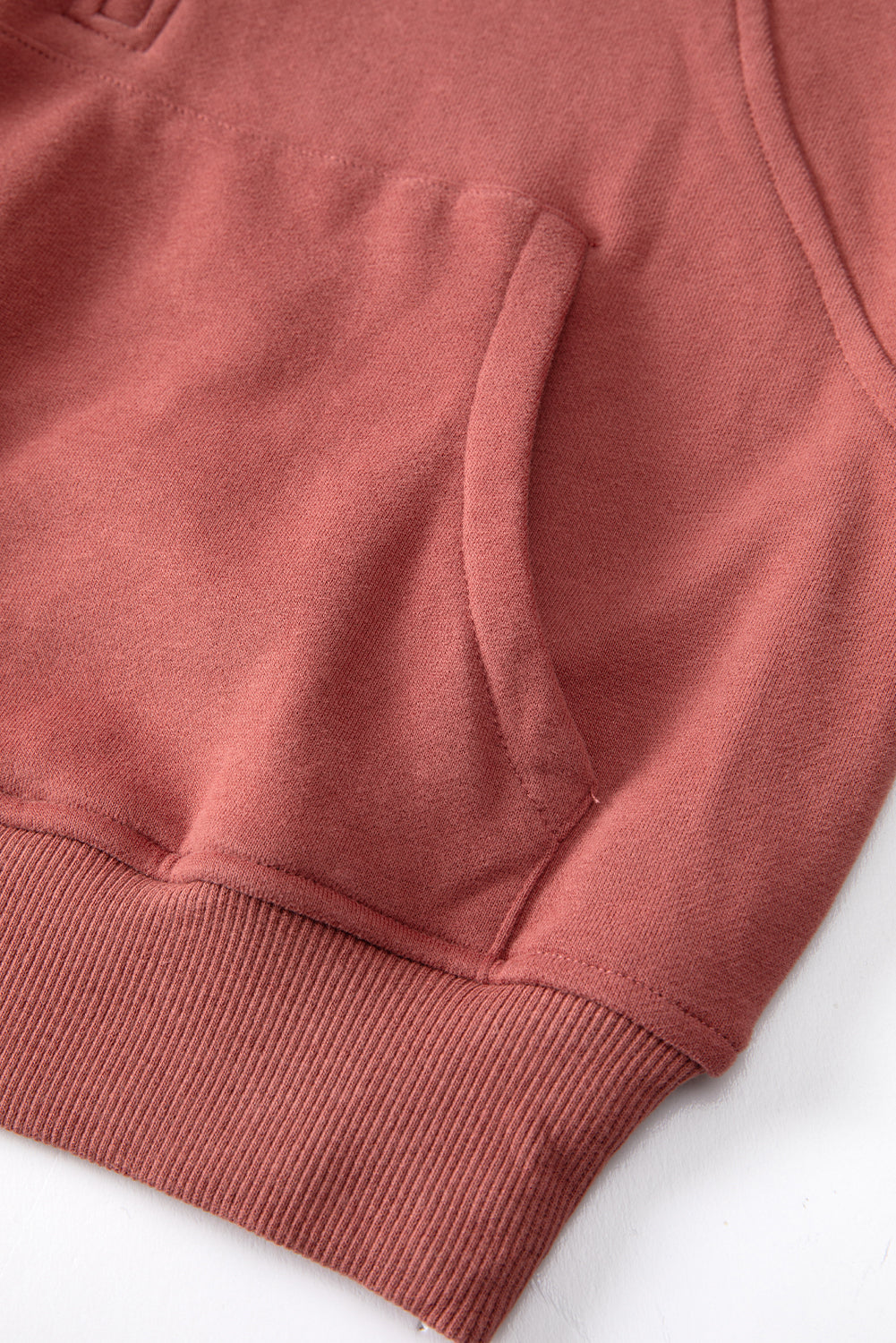Brown Zip Up Stand Collar Ribbed Thumbhole Sleeve Sweatshirt - Premium Tops from Momma Done Gone Crafty- Just $45.99! Shop now at Momma Done Gone Crafty