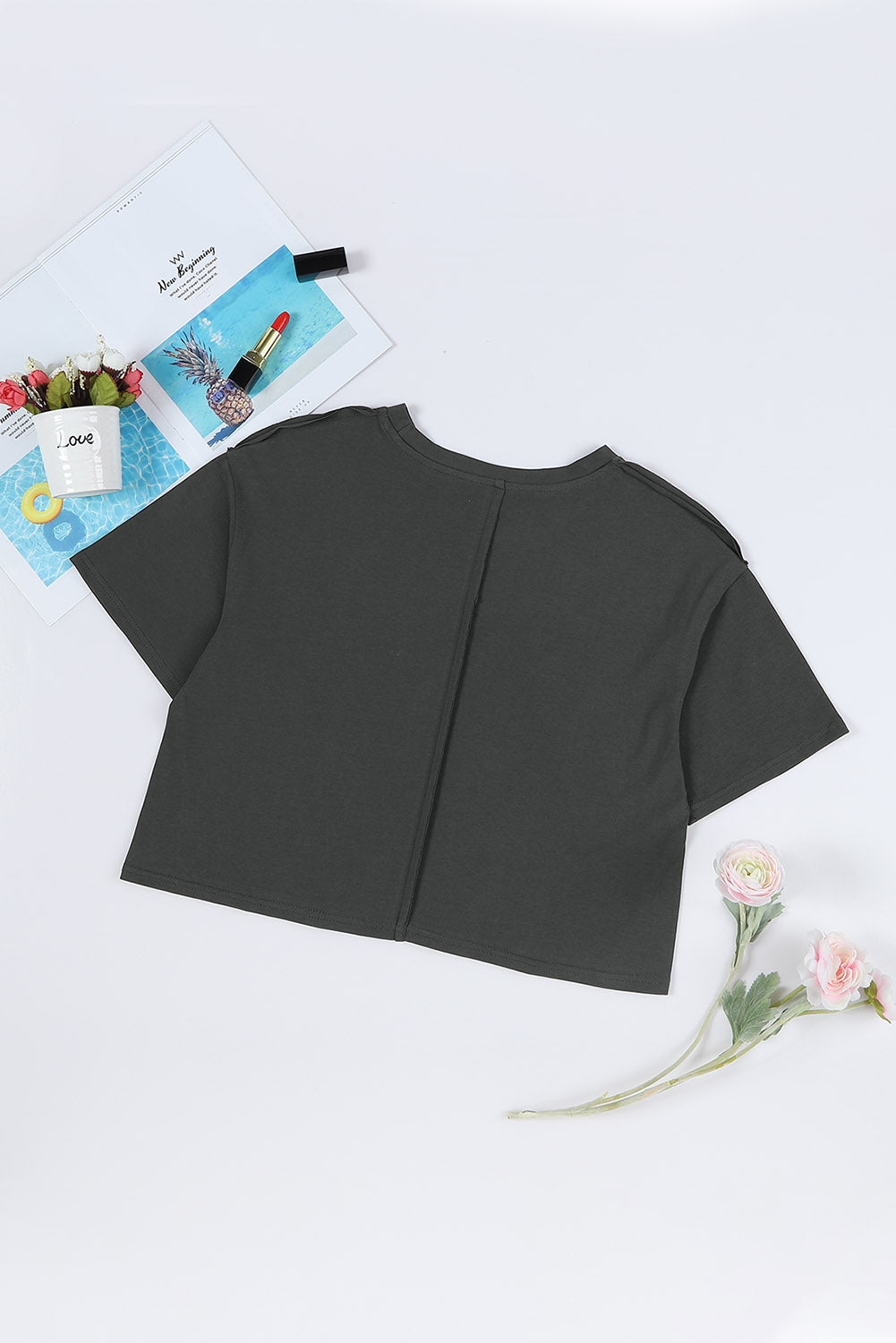 Gray WE TRUST IN DOLLY Western Fashion Graphic Tee - Premium Tops/Tops & Tees from Momma Done Gone Crafty- Just $19.99! Shop now at Momma Done Gone Crafty