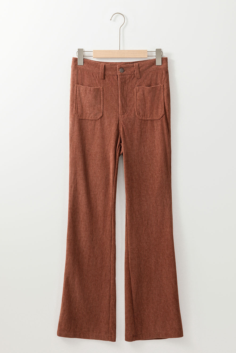 Brown High Waist Square Pockets Corduroy Pants - Premium Bottoms/Pants & Culotte from Momma Done Gone Crafty- Just $38.99! Shop now at Momma Done Gone Crafty