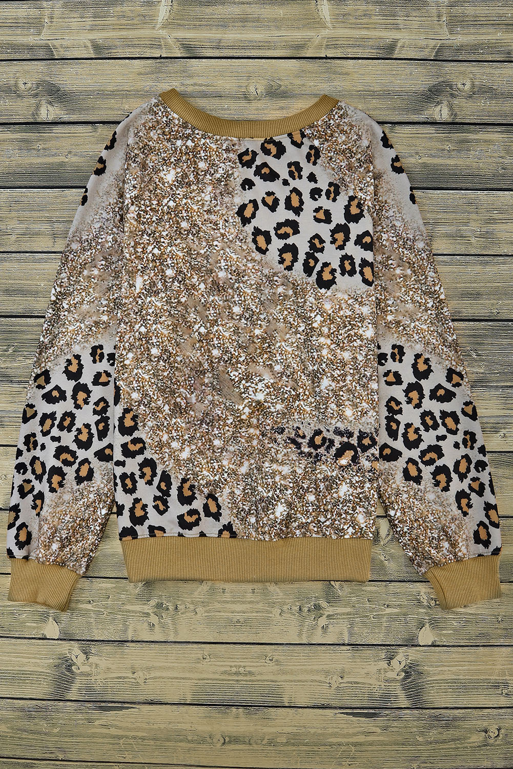 Leopard Print Bleached Long Sleeve Top - Premium Tops from Momma Done Gone Crafty- Just $34.60! Shop now at Momma Done Gone Crafty