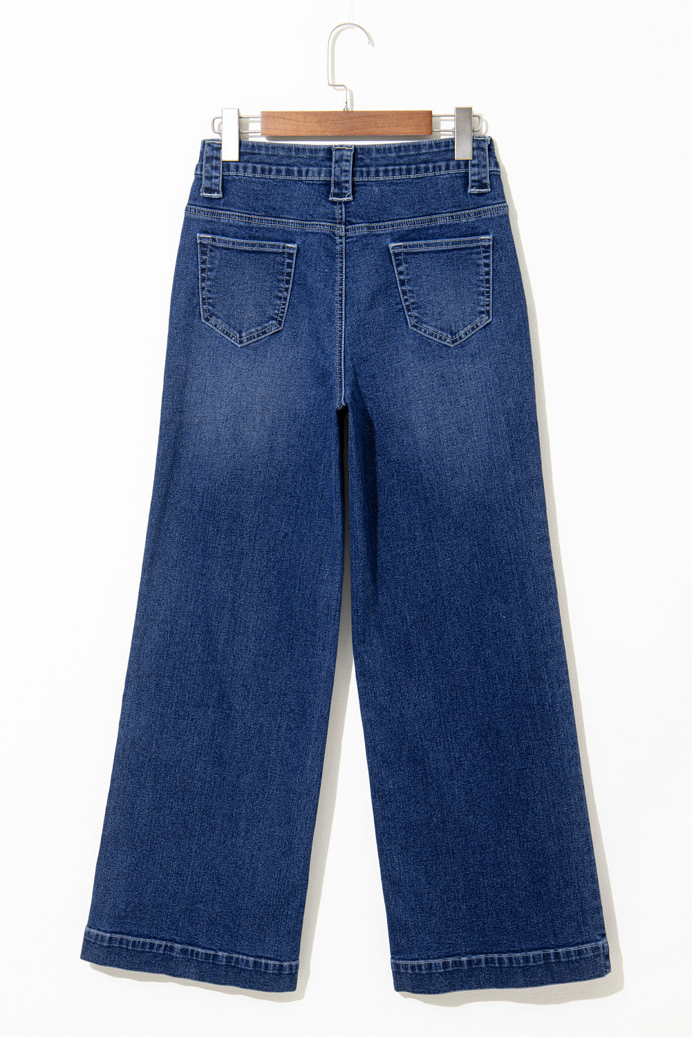 Sail Blue Wide Leg Pocketed High Waist Jeans - Premium Bottoms/Jeans from Momma Done Gone Crafty- Just $35.40! Shop now at Momma Done Gone Crafty