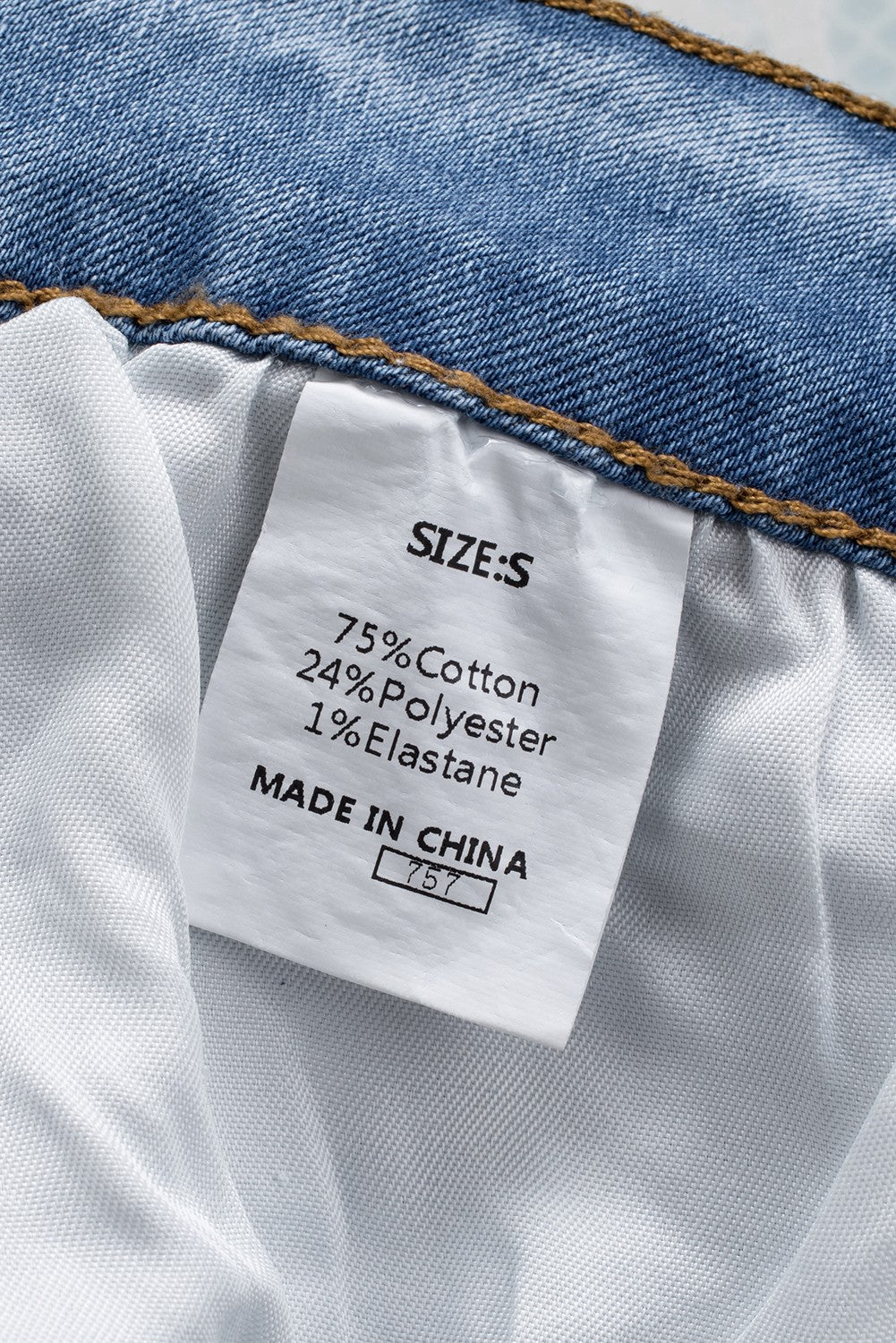 Sky Blue Buttoned Pockets Distressed Jeans - Premium Bottoms from Momma Done Gone Crafty- Just $38.99! Shop now at Momma Done Gone Crafty