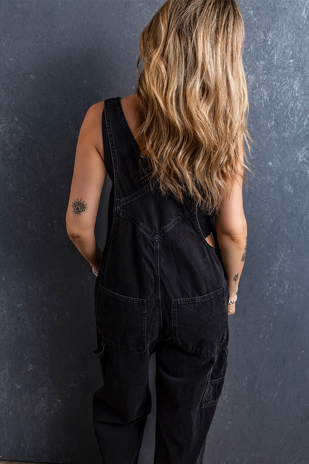 Black Adjustable Buckle Straps Multi Pocket Denim Overalls - Premium Bottoms/Jumpsuits & Rompers from Momma Done Gone Crafty- Just $62.99! Shop now at Momma Done Gone Crafty