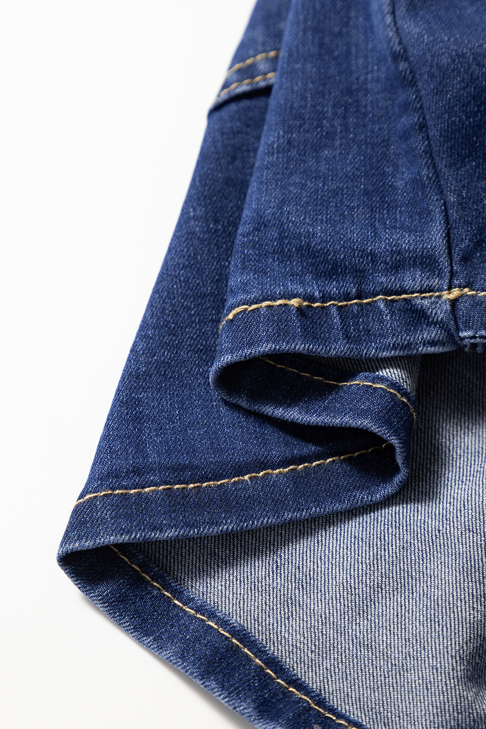 Bluing Asymmetric Wrapped Buttoned High Waist Denim Shorts - Premium Bottoms/Denim Shorts from Ashes 2 Wildflowers Boutique, LLC- Just $38.99! Shop now at Ashes 2 Wildflowers Boutique, LLC