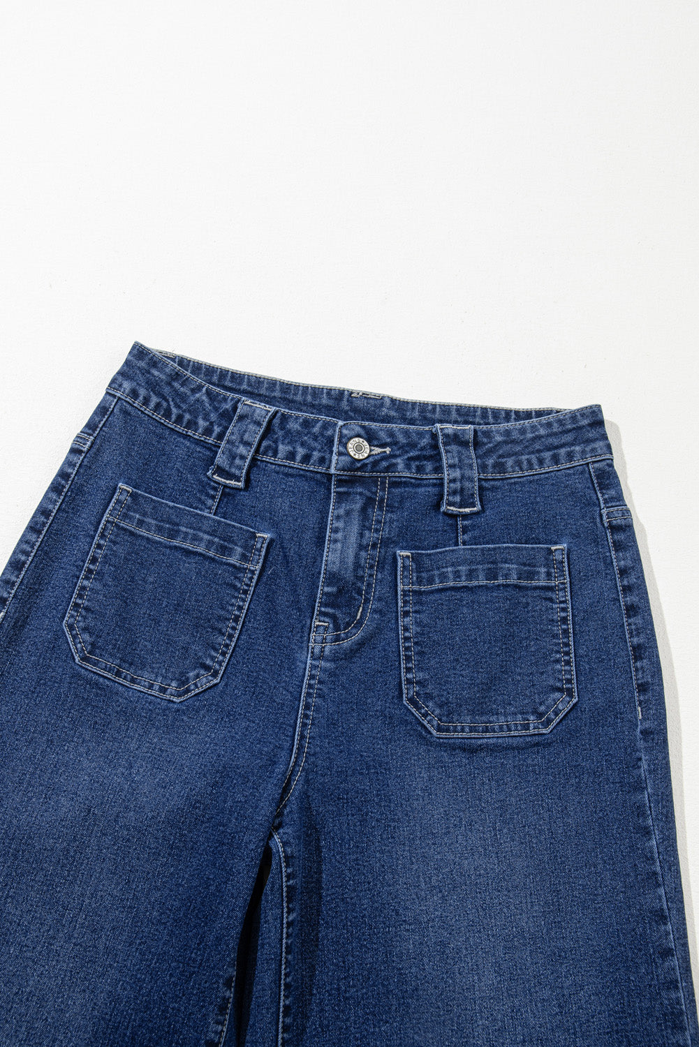 Sail Blue Wide Leg Pocketed High Waist Jeans - Premium Bottoms/Jeans from Momma Done Gone Crafty- Just $35.40! Shop now at Momma Done Gone Crafty