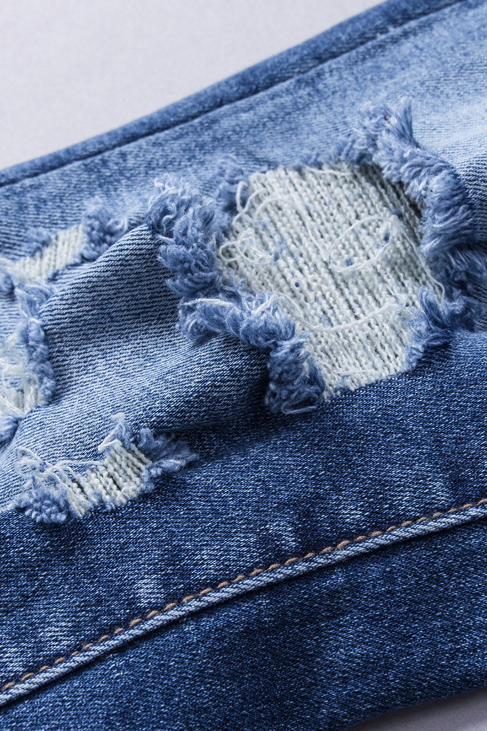 Blue Distressed Flare Jeans - Premium Bottoms from Momma Done Gone Crafty- Just $55.99! Shop now at Momma Done Gone Crafty