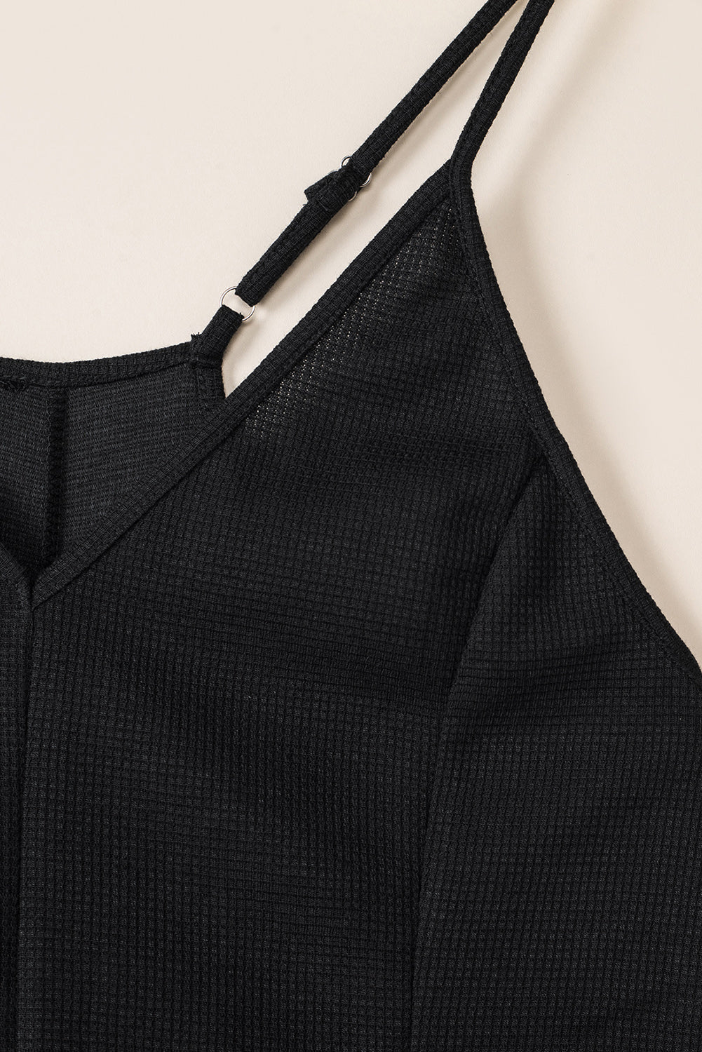 Black Textured Sleeveless V-Neck Pocketed Casual Jumpsuit - Premium Bottoms from Momma Done Gone Crafty- Just $26.99! Shop now at Momma Done Gone Crafty