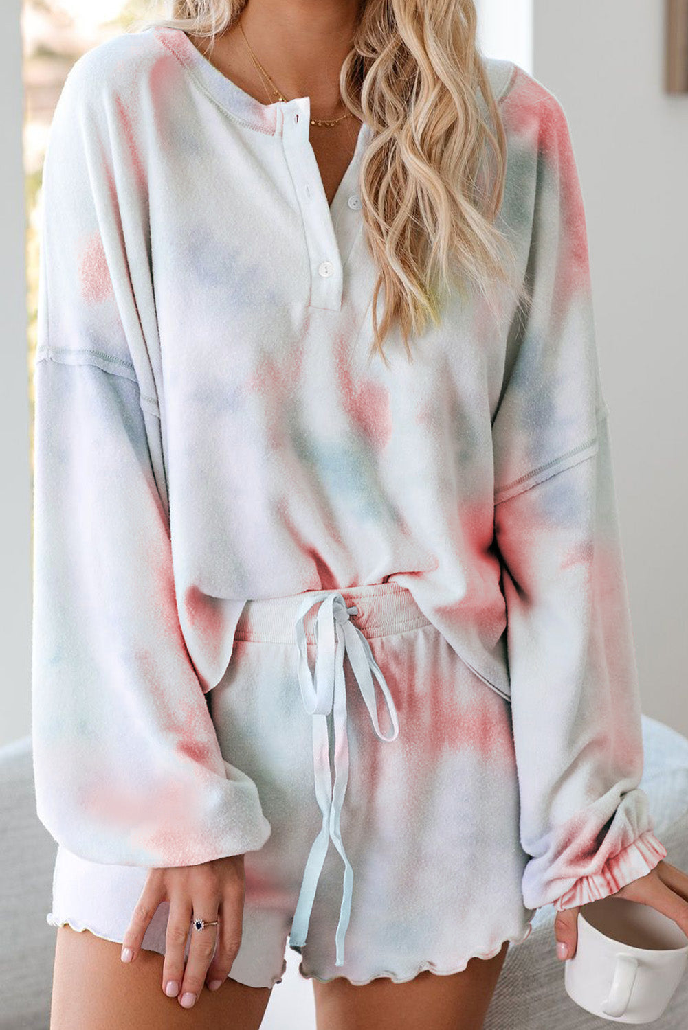 Orange Tie Dye Knit Lounge Set - Premium Loungewear from Momma Done Gone Crafty- Just $27.99! Shop now at Momma Done Gone Crafty
