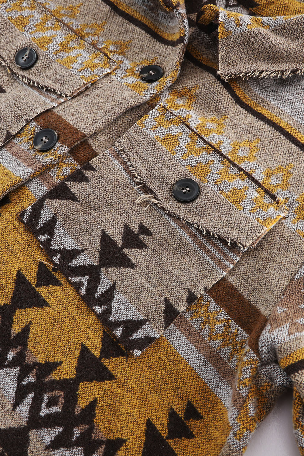 Brown Western Aztec Print Jacket - Premium Outerwear from Momma Done Gone Crafty- Just $50.40! Shop now at Momma Done Gone Crafty