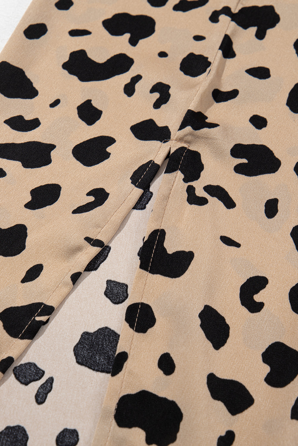 Khaki Leopard Spots Printed Split Hem Midi Skirt - Premium Bottoms/Skirts & Petticoat from Ashes 2 Wildflowers Boutique, LLC- Just $14.55! Shop now at Ashes 2 Wildflowers Boutique, LLC