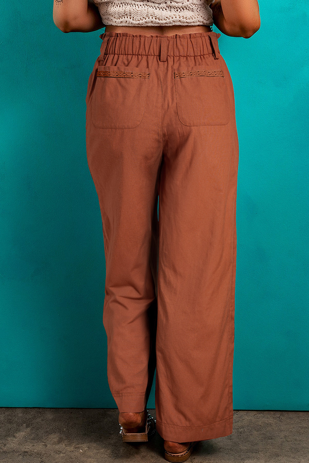 Red Dahlia Elastic Waist Pocketed Casual Straight Leg Pants - Premium Bottoms/Pants & Culotte from Momma Done Gone Crafty- Just $52.99! Shop now at Momma Done Gone Crafty