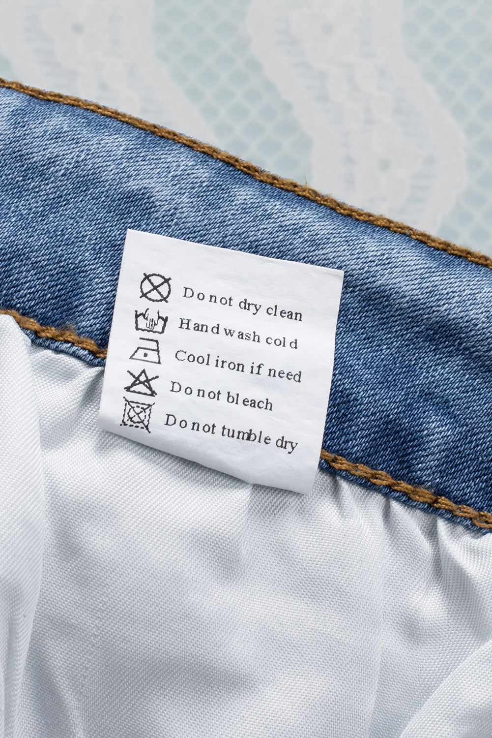 Sky Blue Buttoned Pockets Distressed Jeans - Premium Bottoms from Momma Done Gone Crafty- Just $38.99! Shop now at Momma Done Gone Crafty