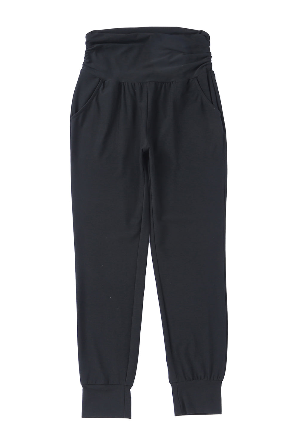 Black High Waist Pleated Pocket Leggings - Premium Bottoms from Momma Done Gone Crafty- Just $30.60! Shop now at Momma Done Gone Crafty