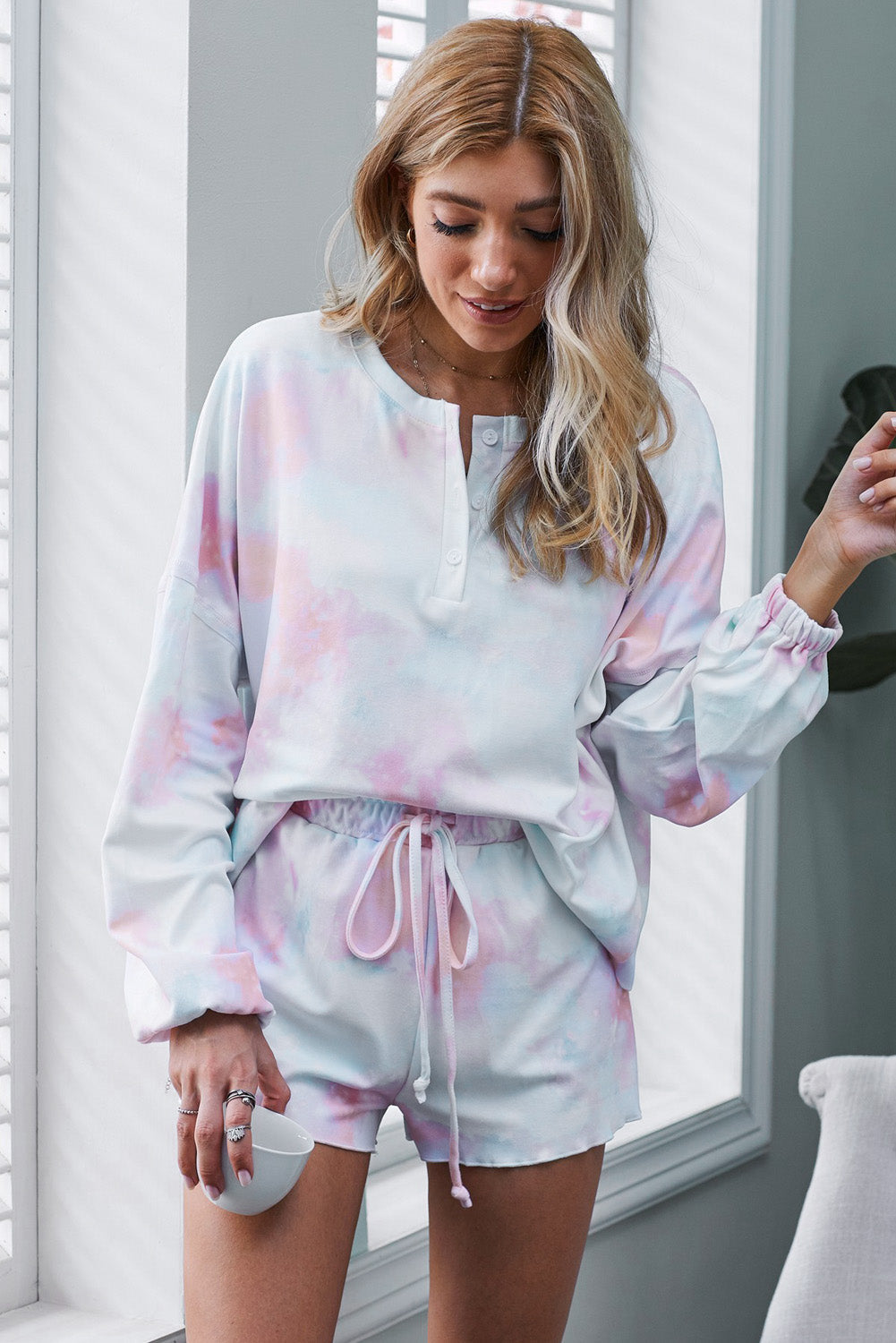 Orange Tie Dye Knit Lounge Set - Premium Loungewear from Momma Done Gone Crafty- Just $27.99! Shop now at Momma Done Gone Crafty