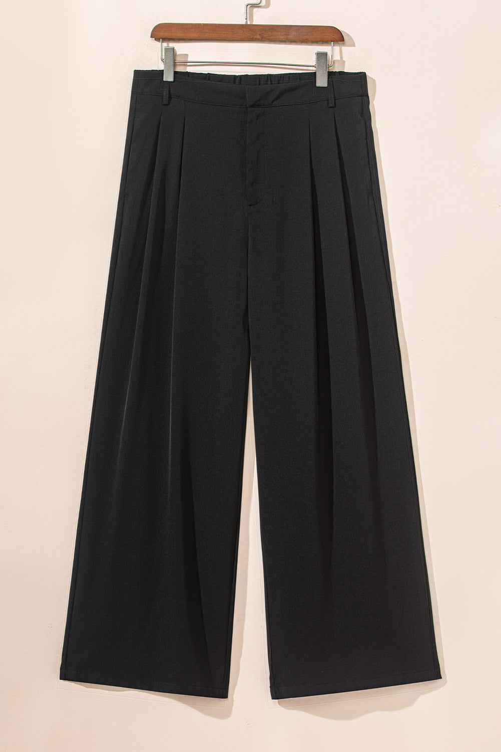 Black Pleated Elegant Wide Leg Pants - Premium Bottoms/Pants & Culotte from Momma Done Gone Crafty- Just $36.15! Shop now at Momma Done Gone Crafty