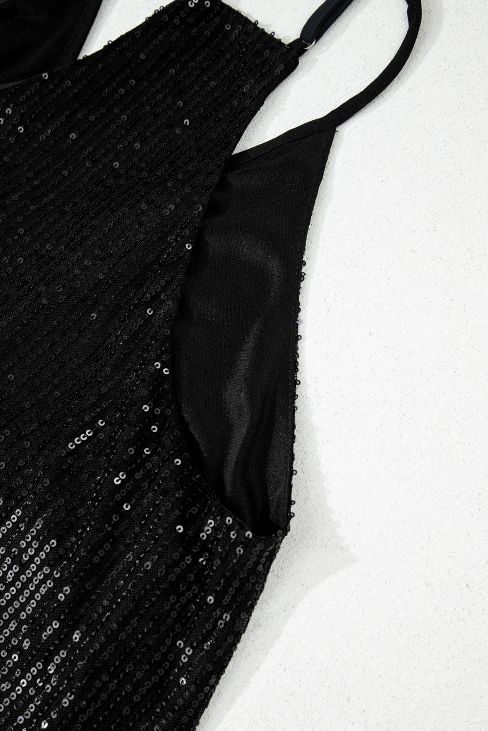 Black Sequin Racerback Tank - Premium Tops from Momma Done Gone Crafty- Just $49.20! Shop now at Momma Done Gone Crafty