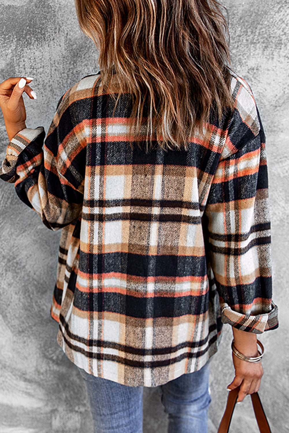 Geometric Plaid Print Pocketed Shacket - Premium Outerwear/Plaid Shackets from Ashes 2 Wildflowers Boutique, LLC- Just $23.35! Shop now at Ashes 2 Wildflowers Boutique, LLC