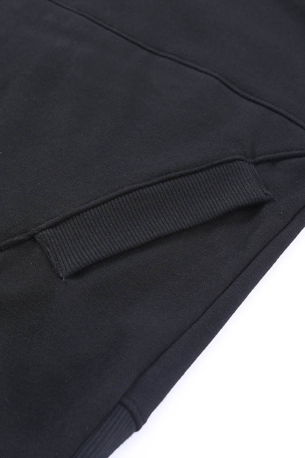 Black Batwing Sleeve Pocketed Henley Hoodie - Premium Tops from Momma Done Gone Crafty- Just $38.40! Shop now at Momma Done Gone Crafty