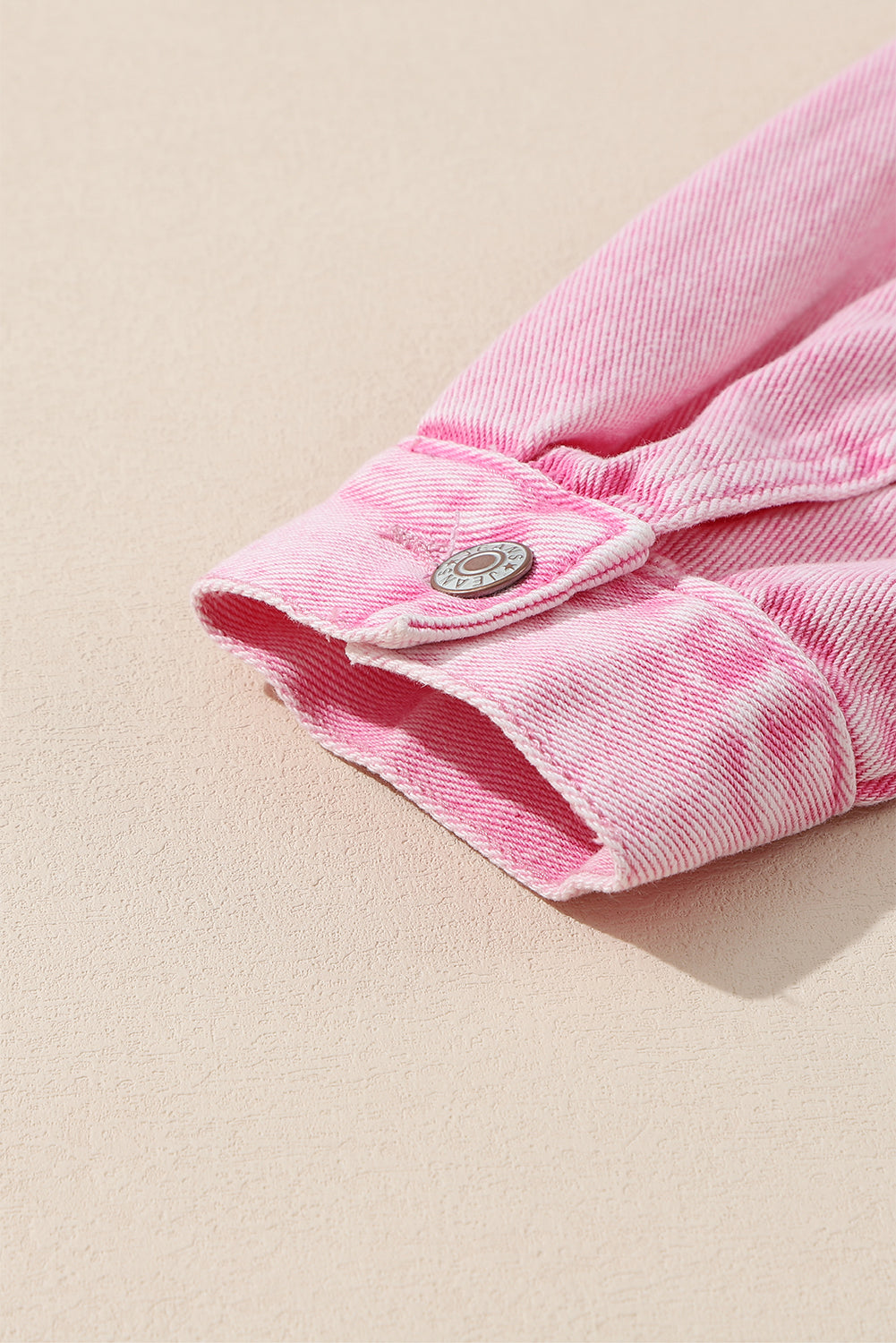 Pink Rivet Studded Pocketed Denim Jacket - Premium Outerwear from Momma Done Gone Crafty- Just $65.99! Shop now at Momma Done Gone Crafty