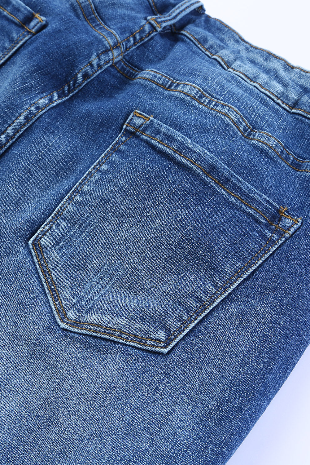 Blue Raw Hem Ankle-length Skinny Jeans - Premium Bottoms from Momma Done Gone Crafty- Just $60.99! Shop now at Momma Done Gone Crafty