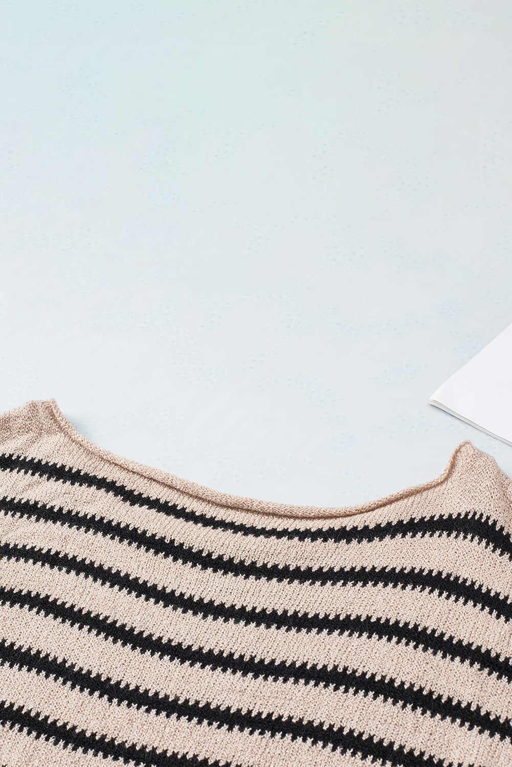 Striped Print Dropped Shoulder Loose Sleeve Sweater - Premium Tops from Momma Done Gone Crafty- Just $41.99! Shop now at Momma Done Gone Crafty