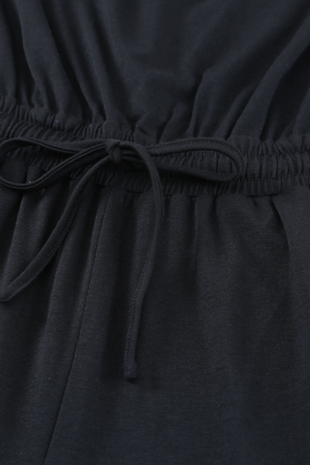 Black Drawstring Waist Spaghetti Straps Jumpsuit - Premium Bottoms from Momma Done Gone Crafty- Just $58.20! Shop now at Momma Done Gone Crafty