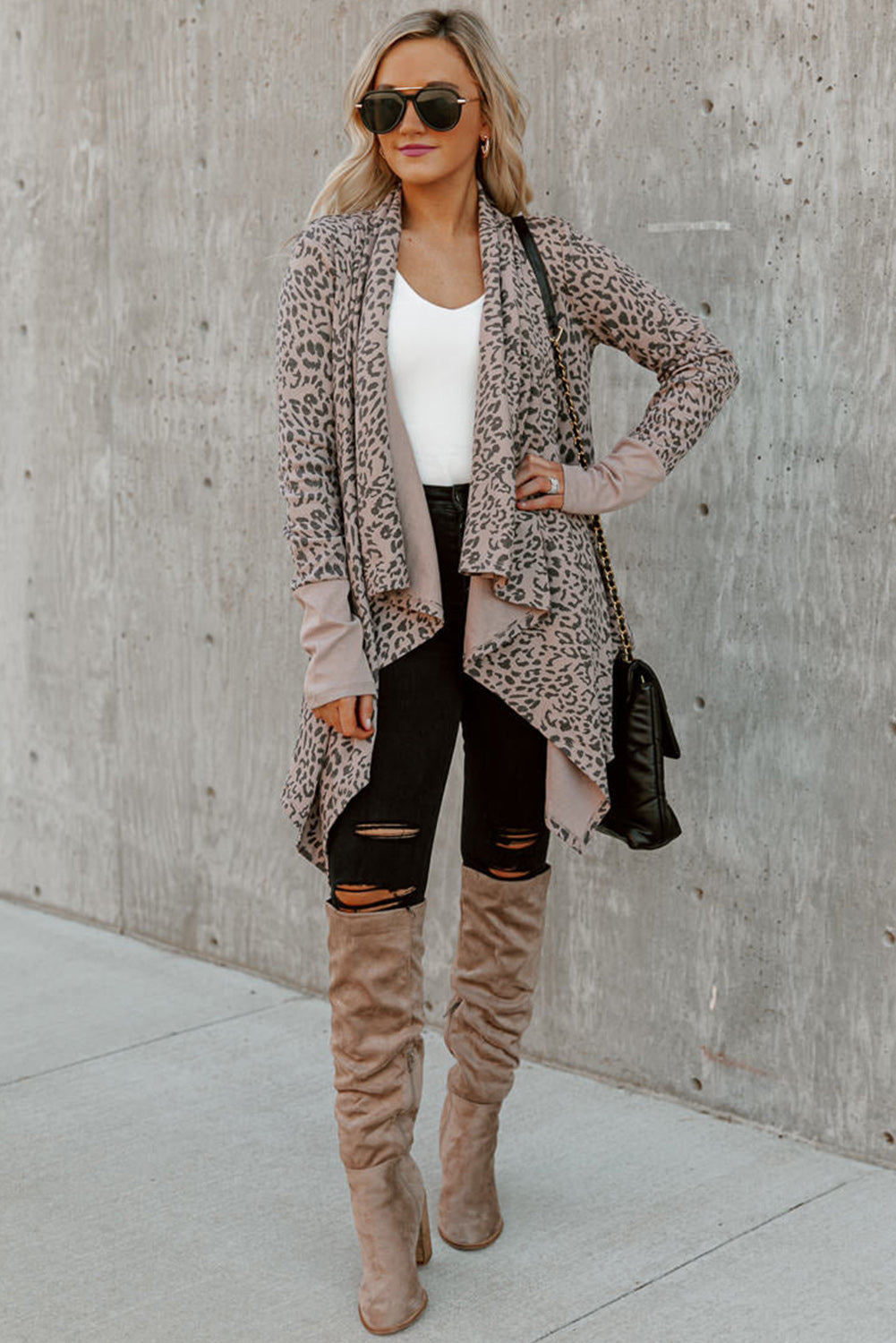 Leopard Open Front Cardigan - Premium Tops from Momma Done Gone Crafty- Just $35.94! Shop now at Momma Done Gone Crafty