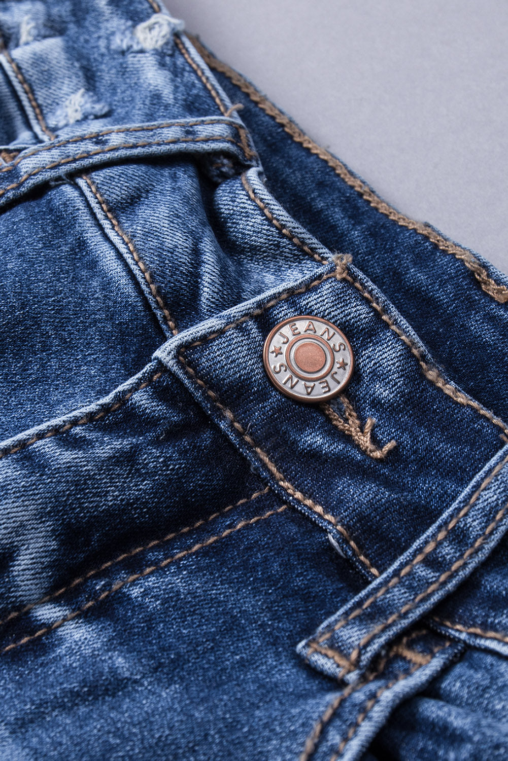 Blue Distressed Flare Jeans - Premium Bottoms from Momma Done Gone Crafty- Just $55.99! Shop now at Momma Done Gone Crafty