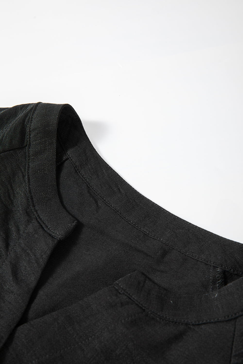 Black 3/4 Sleeve Button Up Long Kimono - Premium Outerwear/Kimonos from Momma Done Gone Crafty- Just $35.99! Shop now at Momma Done Gone Crafty