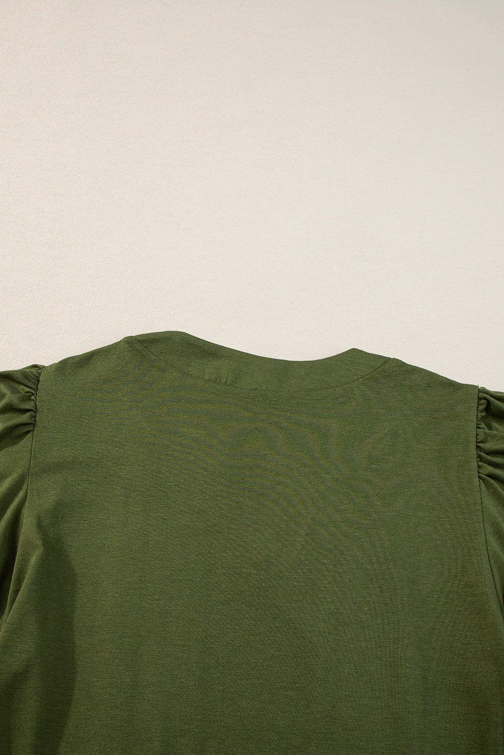 Fern Green Notched Neck Pleated Puff Sleeve Shift T-shirt Dress - Premium Dresses/T Shirt Dresses from Ashes 2 Wildflowers Boutique, LLC- Just $18.03! Shop now at Ashes 2 Wildflowers Boutique, LLC