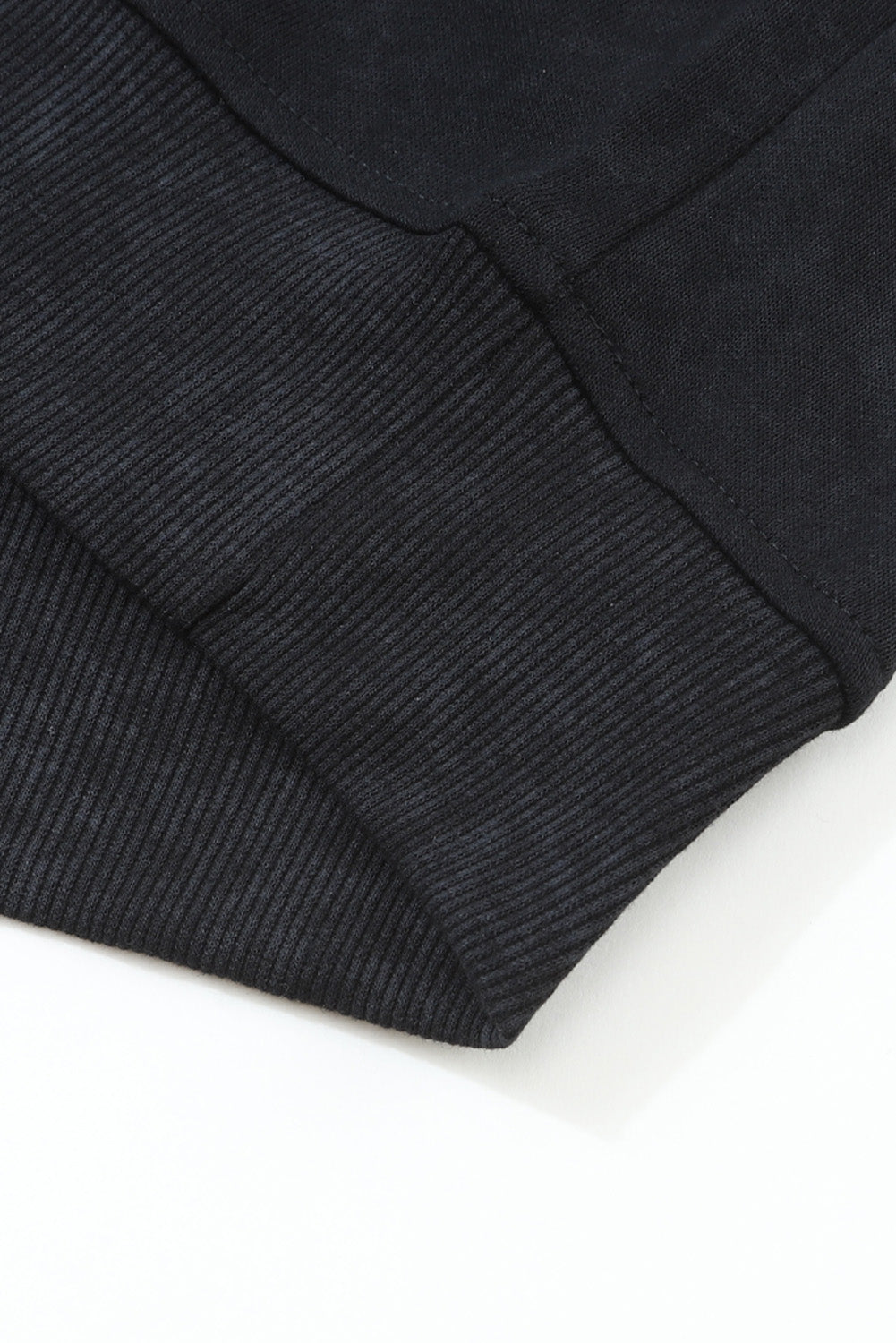 Black Drop Shoulder Crew Neck Pullover Sweatshirt - Premium Tops from Momma Done Gone Crafty- Just $41.94! Shop now at Momma Done Gone Crafty