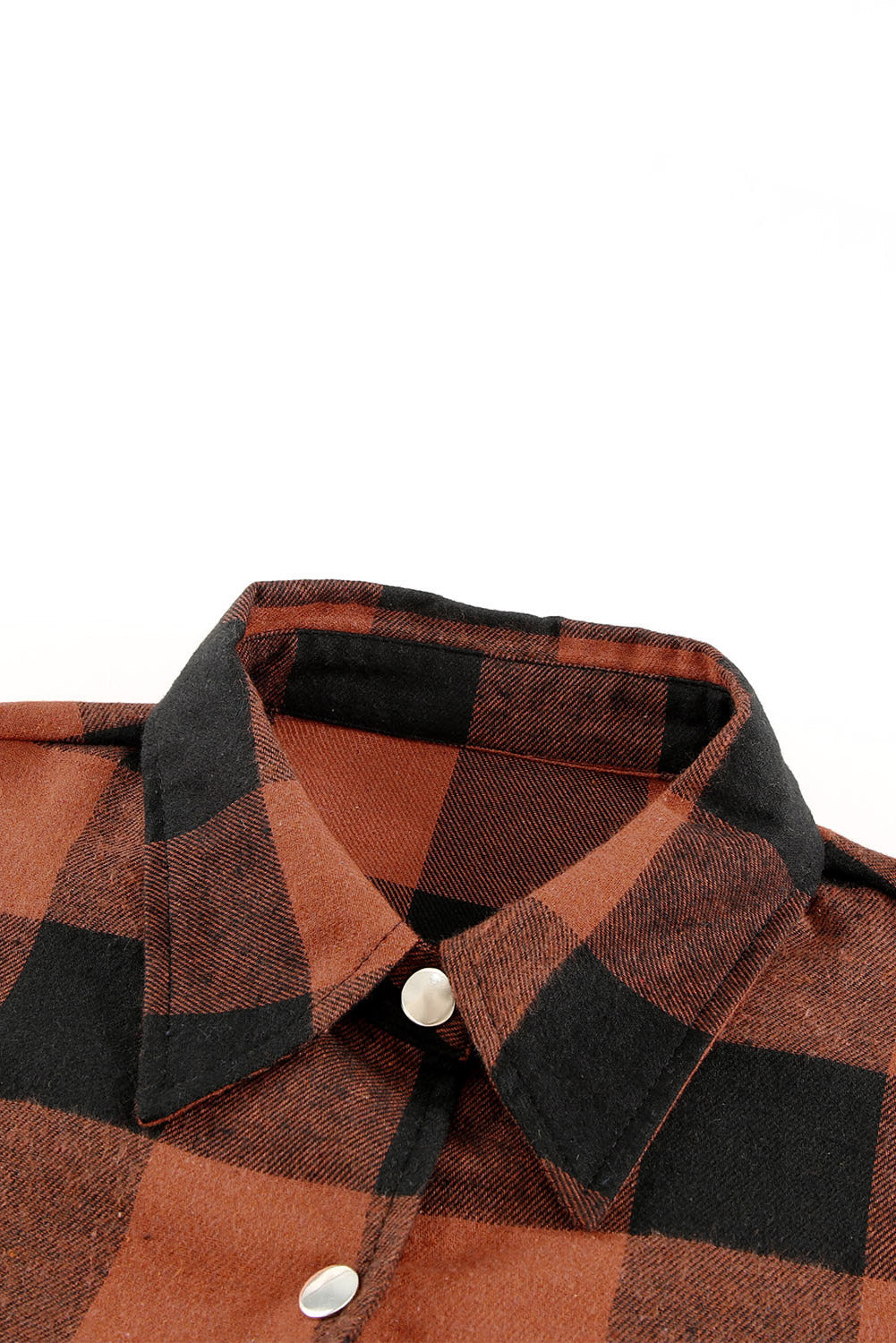 Brown Turn-down Collar Plaid Shirt Coat - Premium Outerwear from Momma Done Gone Crafty- Just $54.60! Shop now at Momma Done Gone Crafty