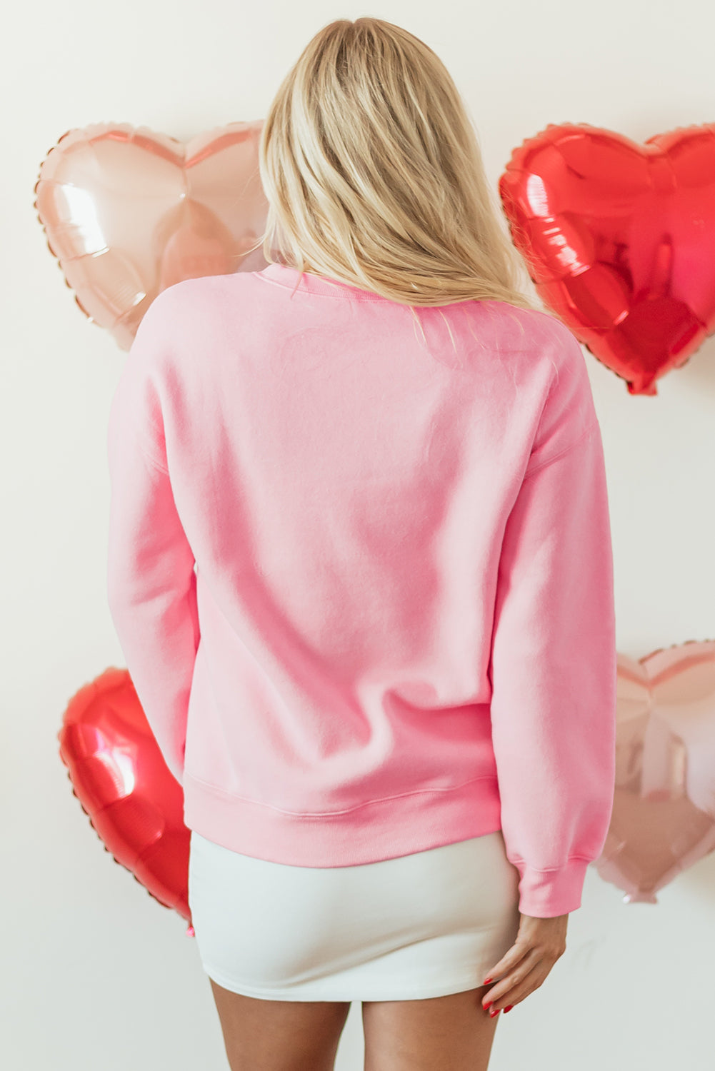 Pink LOVER Puff Print Drop Shoulder Pullover Sweatshirt - Premium Graphic/Graphic Sweatshirts from Ashes 2 Wildflowers Boutique, LLC- Just $23.43! Shop now at Ashes 2 Wildflowers Boutique, LLC