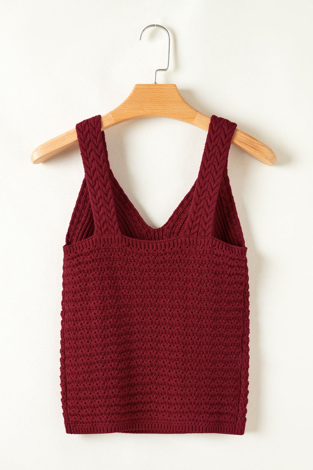 Burgundy Cable Knit Pointelle Slim Fit V Neck Sweater Vest - Premium Sweaters & Cardigans/Sweater Vests from Ashes 2 Wildflowers Boutique, LLC- Just $29! Shop now at Ashes 2 Wildflowers Boutique, LLC