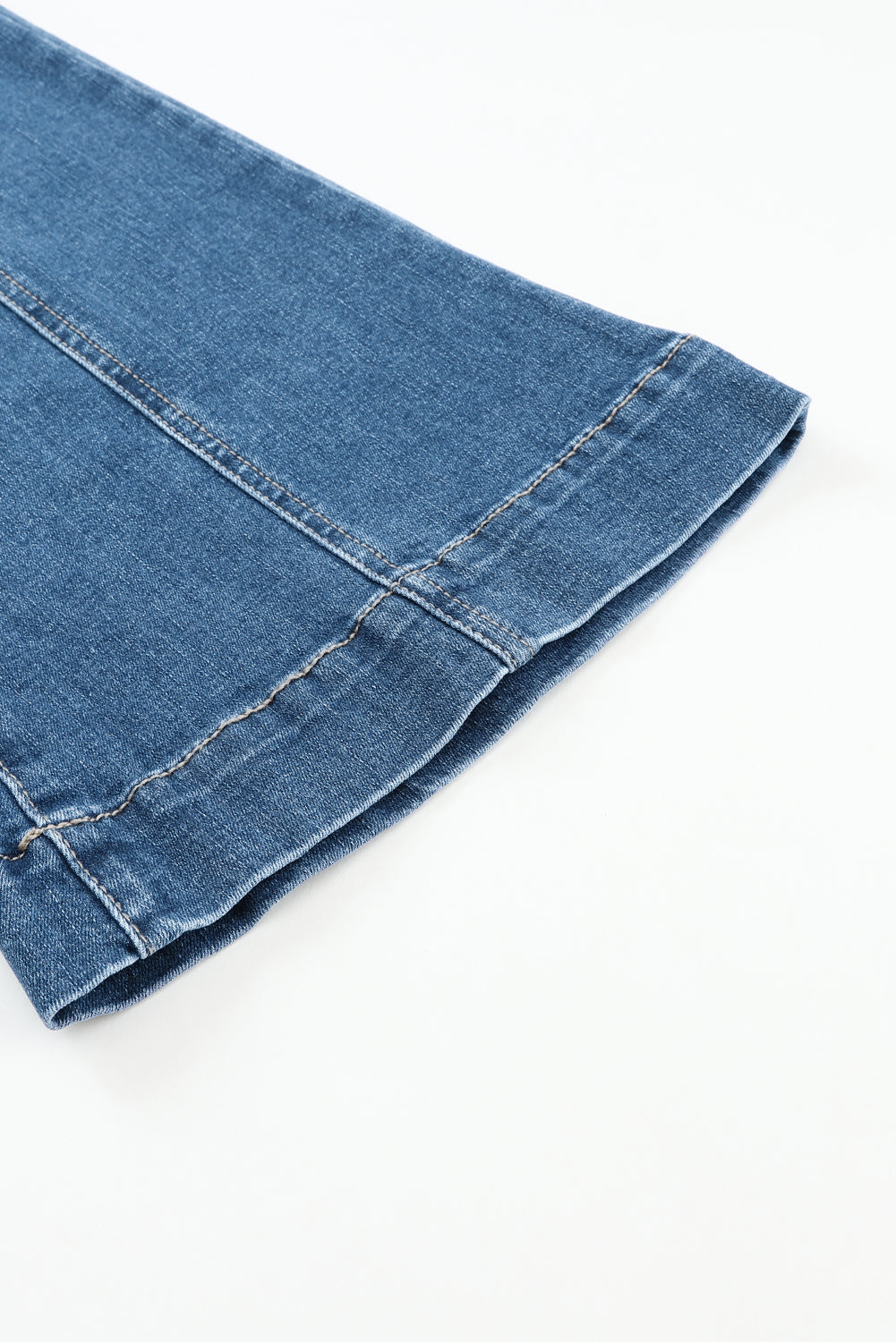 Blue High Waist Seam Stitching Pocket Flare Jeans - Premium Bottoms from Momma Done Gone Crafty- Just $60! Shop now at Momma Done Gone Crafty