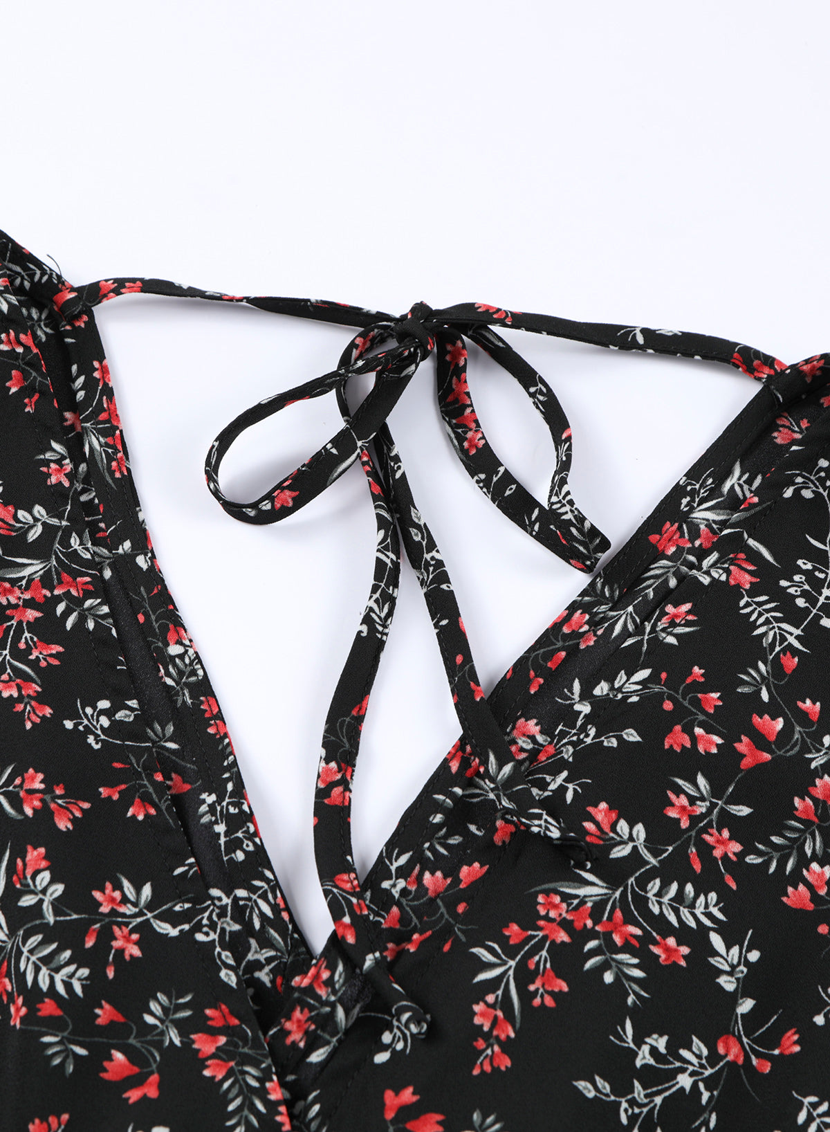 Black Multicolor Floral Ruffled Crop Top and Maxi Skirt Set - Premium Dresses from Momma Done Gone Crafty- Just $36.90! Shop now at Momma Done Gone Crafty