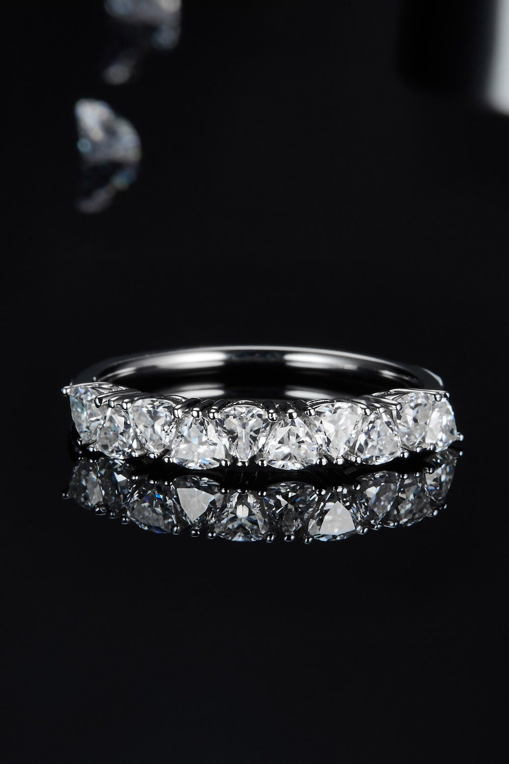 1 Carat Moissanite 925 Sterling Silver Half-Eternity Ring - Premium from Momma Done Gone Crafty- Just $109.99! Shop now at Momma Done Gone Crafty