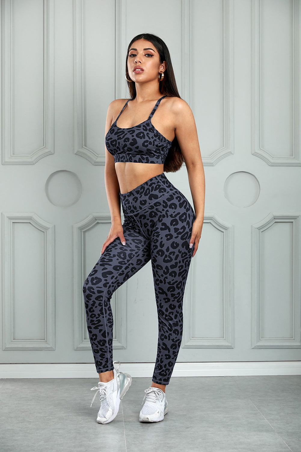 Leopard Cutout Sports Bra and Leggings Set - Premium from Momma Done Gone Crafty- Just $59.99! Shop now at Momma Done Gone Crafty