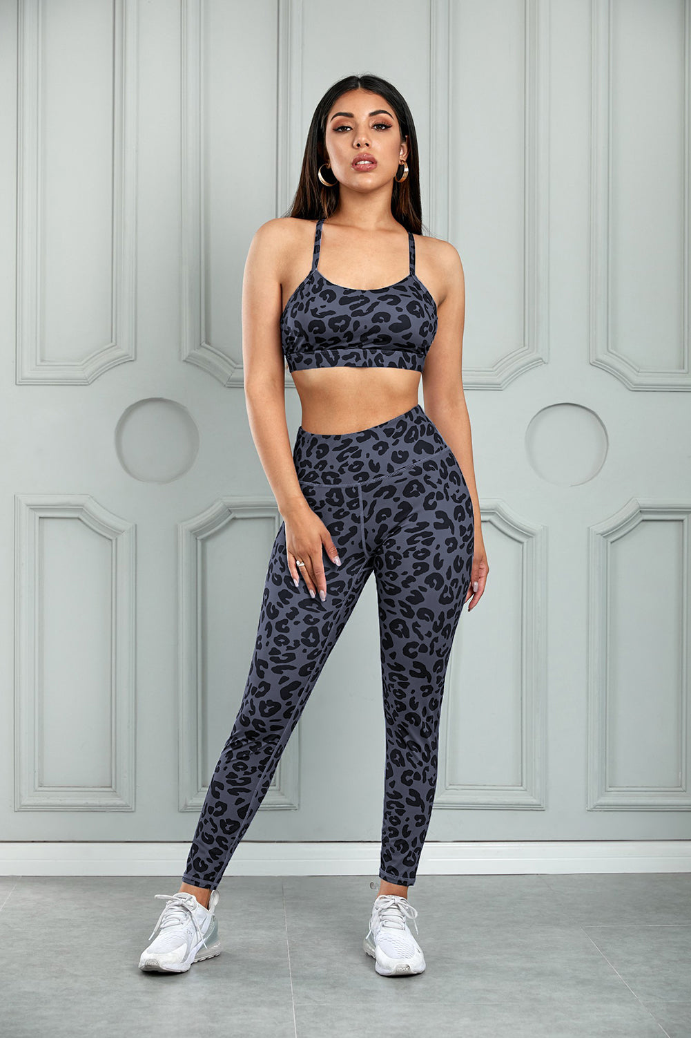 Leopard Cutout Sports Bra and Leggings Set - Premium from Momma Done Gone Crafty- Just $59.99! Shop now at Momma Done Gone Crafty