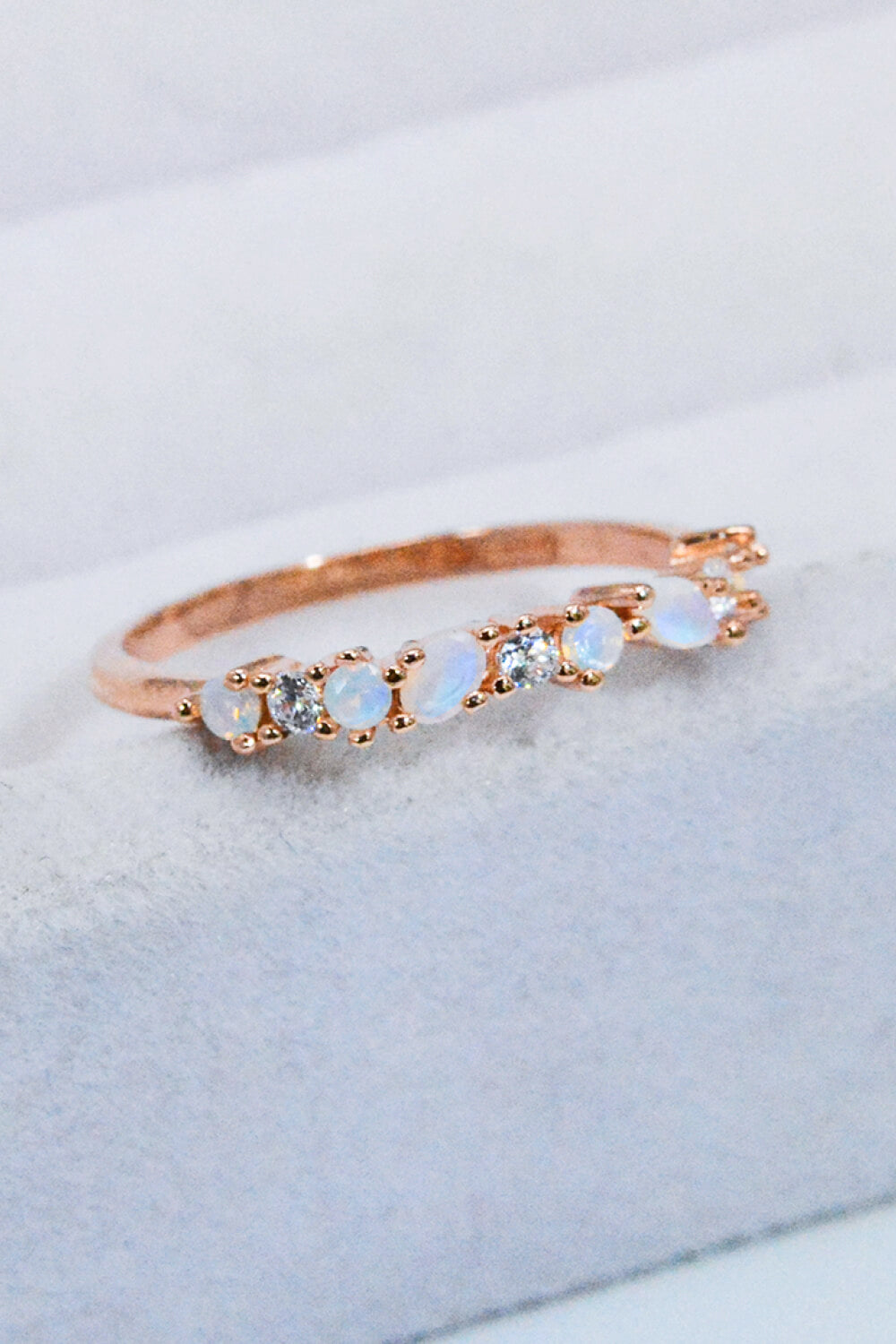 Moonstone and Zircon Decor Ring - Premium from Momma Done Gone Crafty- Just $40.99! Shop now at Momma Done Gone Crafty