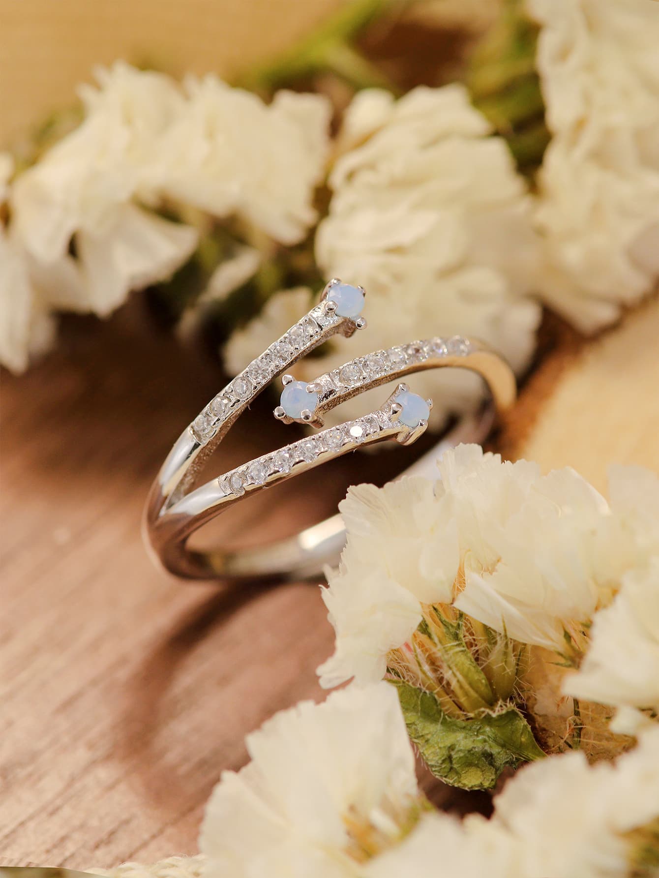 Moonstone Platinum-Plated Ring - Premium from Momma Done Gone Crafty- Just $40.99! Shop now at Momma Done Gone Crafty