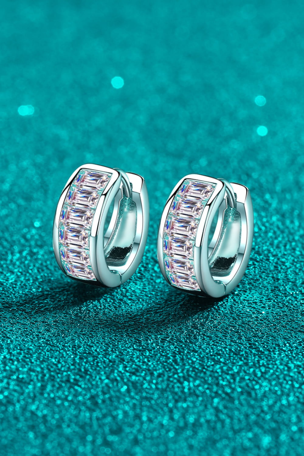 1.8 Carat Moissanite 925 Sterling Silver Huggie Earrings - Premium from Momma Done Gone Crafty- Just $209.99! Shop now at Momma Done Gone Crafty