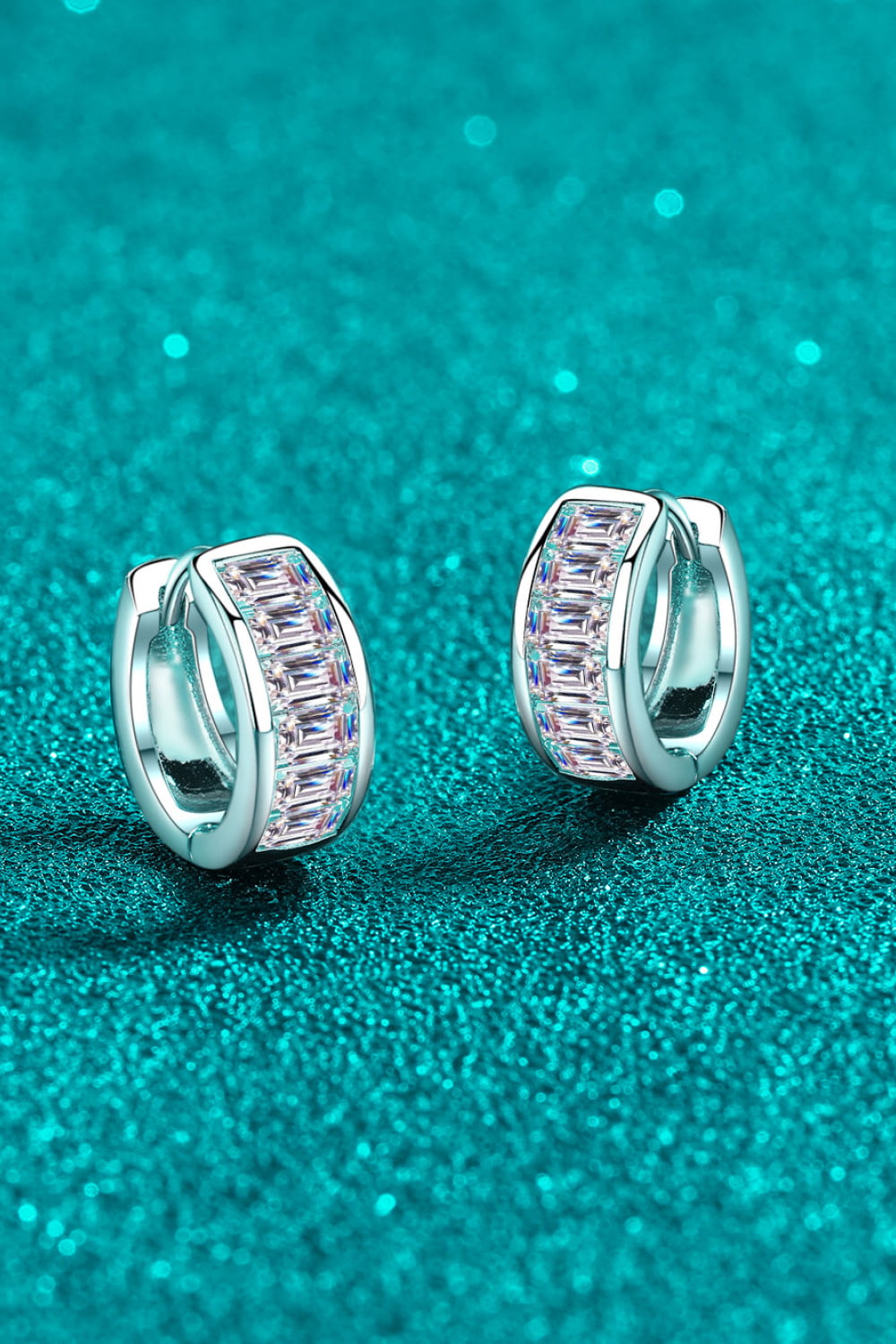 1.8 Carat Moissanite 925 Sterling Silver Huggie Earrings - Premium from Momma Done Gone Crafty- Just $209.99! Shop now at Momma Done Gone Crafty