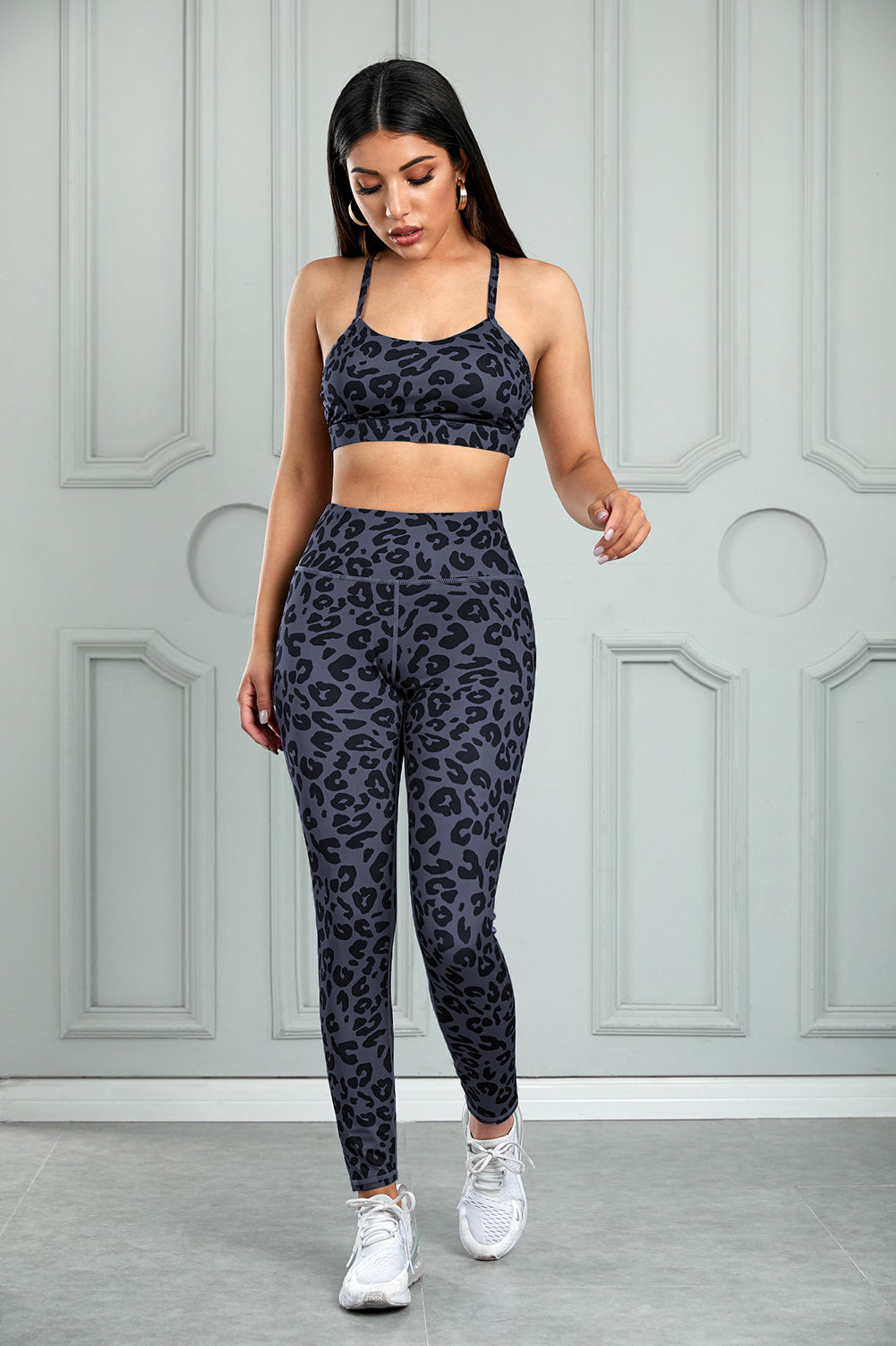 Leopard Cutout Sports Bra and Leggings Set - Premium from Momma Done Gone Crafty- Just $59.99! Shop now at Momma Done Gone Crafty
