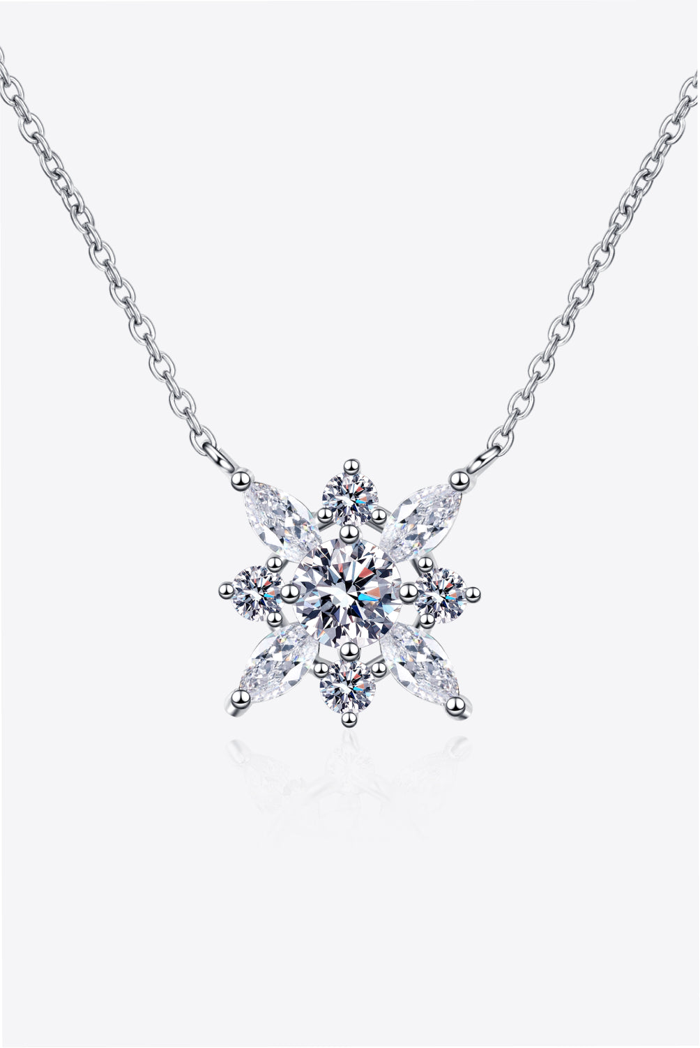 Moissanite Rhodium-Plated Necklace - Premium from Momma Done Gone Crafty- Just $66.99! Shop now at Momma Done Gone Crafty