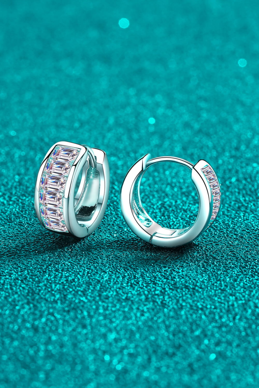 1.8 Carat Moissanite 925 Sterling Silver Huggie Earrings - Premium from Momma Done Gone Crafty- Just $209.99! Shop now at Momma Done Gone Crafty